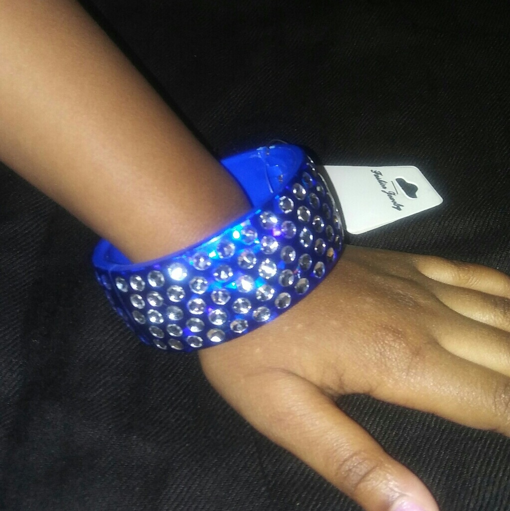 Brand New Thick Shiny Electric Blue Bracelet